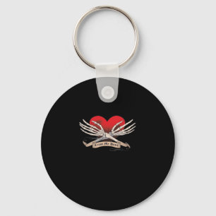 Cross My Heart (Hope To Die) - Skeleton Hands Hear Keychain