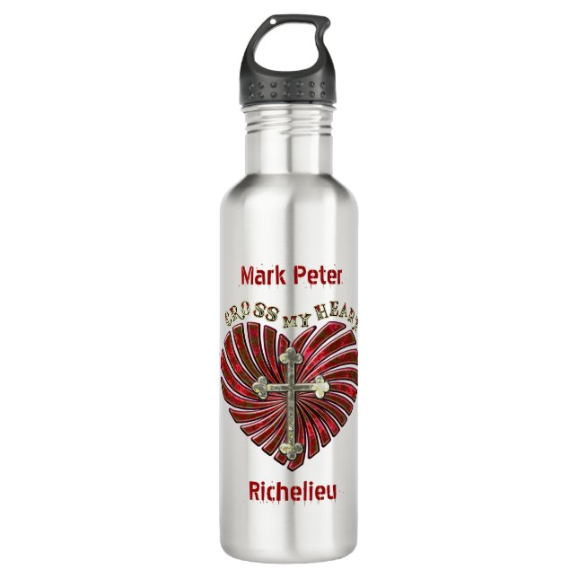 Cross-My-Heart (Personalized) 710 Ml Water Bottle (Front)