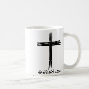 Cross No Greater Love Easter Jesus Religious Men W Coffee Mug