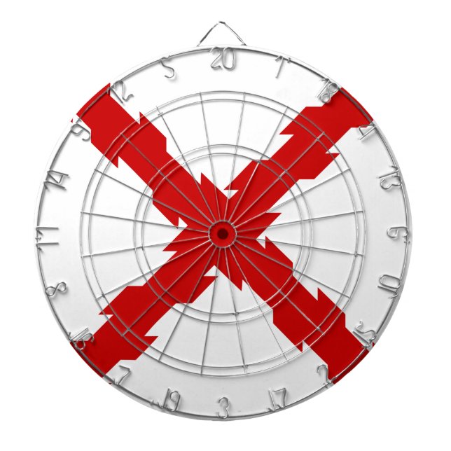 Cross of Burgundy Flag Dartboard (Front)