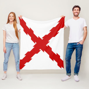 Cross of Burgundy Flag Fleece Blanket