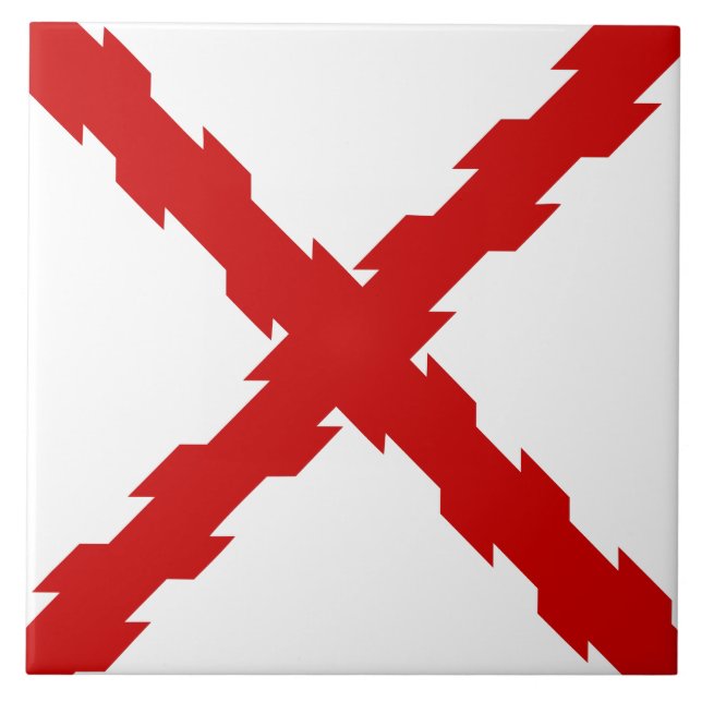 Cross of Burgundy Flag Tile (Front)