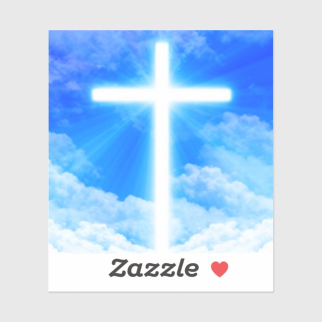 Cross of Light Jesus Christ Customizable Christian (Sheet)