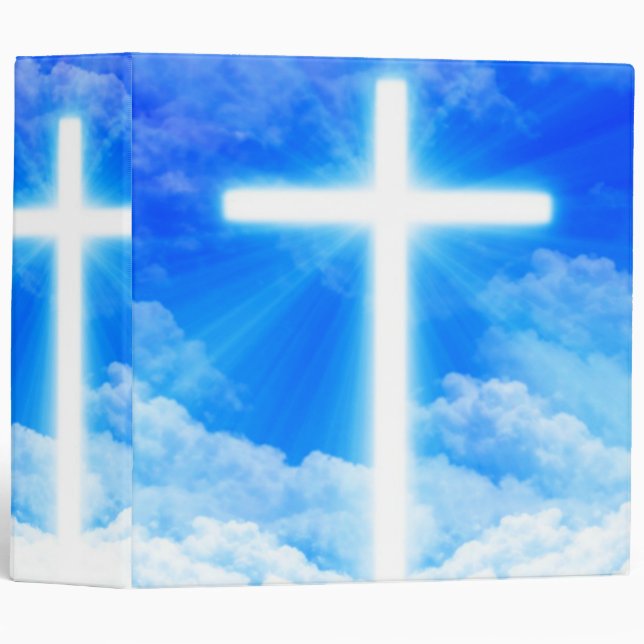 Cross of Light Jesus Christ Customizable Christian Binder (Front/Spine)