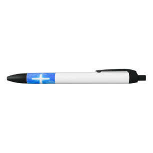 Cross of Light Jesus Christ Customizable Christian Black Ink Pen