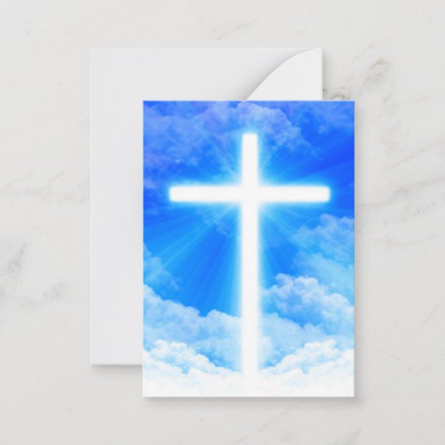 Cross of Light Jesus Christ Customizable Christian Card (Front)