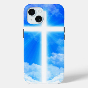 Cross of Light Jesus Christ Customizable Christian iPhone 15 Case