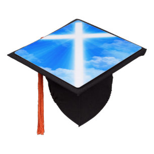 Cross of Light Jesus Christ Customizable Christian Graduation Cap Topper