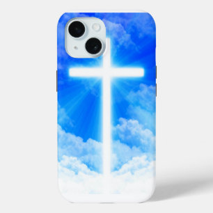 Cross of Light Jesus Christ Customizable Christian iPhone 15 Case