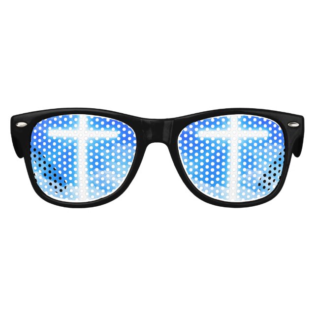 Cross of Light Jesus Christ Customizable Christian Kids Sunglasses (Front)
