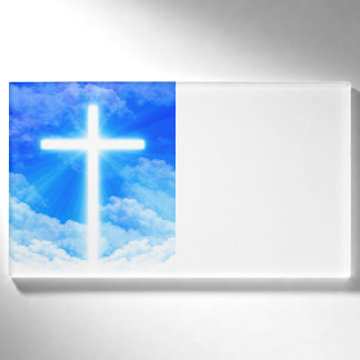 Cross of Light Jesus Christ Customizable Christian Name Tag