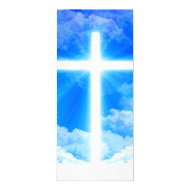 Cross of Light Jesus Christ Customizable Christian Rack Card (Front)