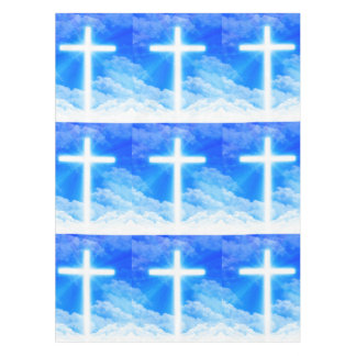 Cross of Light Jesus Christ Customizable Christian Tablecloth