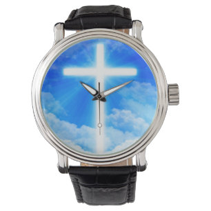 Cross of Light Jesus Christ Customizable Christian Watch