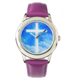 Cross of Light Jesus Christ Customizable Christian Watch