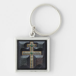 cross of lorraine keychain