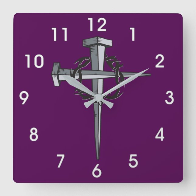 cross of nails and thorns clock (Front)