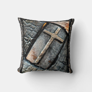 Cross of Protection Throw Pillow