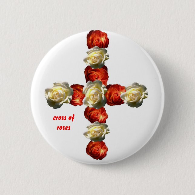 cross of roses button (Front)