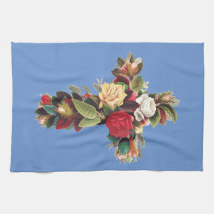 Cross of Roses Kitchen Towel