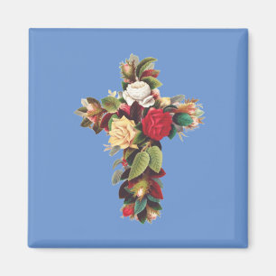 Cross of Roses Magnet