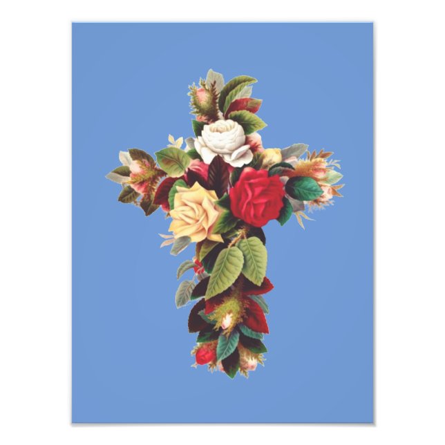 Cross of Roses Photo Print (Front)