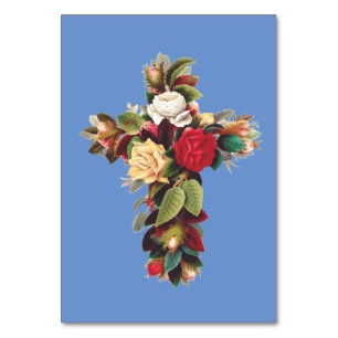 Cross of Roses Table Number