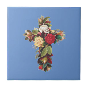 Cross of Roses Tile