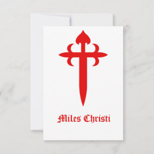 Cross of Saint James Holy Card