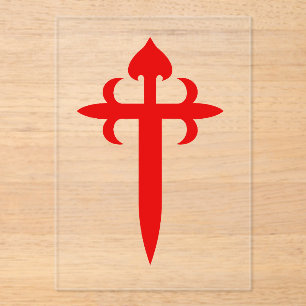Cross of Saint James The Red Sword‑Shaped Emblem Acrylic Invitations