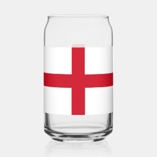 Cross of St George ~ Flag of England Can Glass