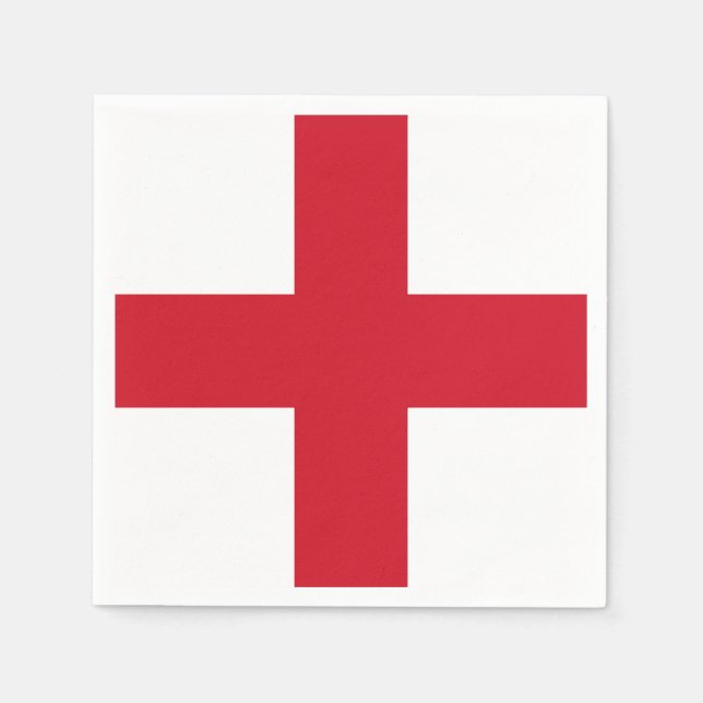 Cross of St George ~ Flag of England Napkin (Front)
