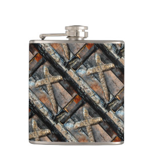 Cross of Strength Hip Flask