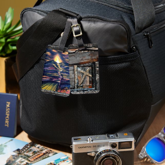 Cross of Strength & Path of Life Luggage Tag (Front & Back)