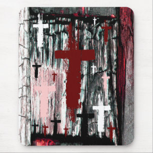 Cross of The Tormented Mouse Pad