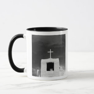 Cross on oldest church, San Miguel, Santa Fe, Mug
