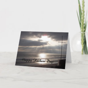 Cross on the Beach Fathers' Day Card
