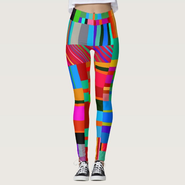 Cross Patch Colourful Leggings (Front)