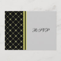 Cross Pattern RSVP Black White Crosses Postcards