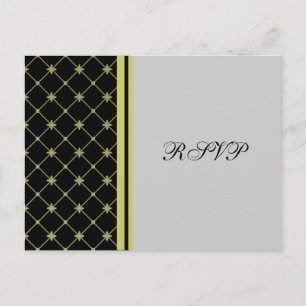 Cross Pattern RSVP Black White Crosses Postcards
