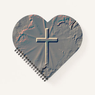 CROSS POPPING OUT FROM ROCK NOTEBOOK
