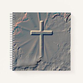 CROSS POPPING OUT FROM ROCK NOTEBOOK