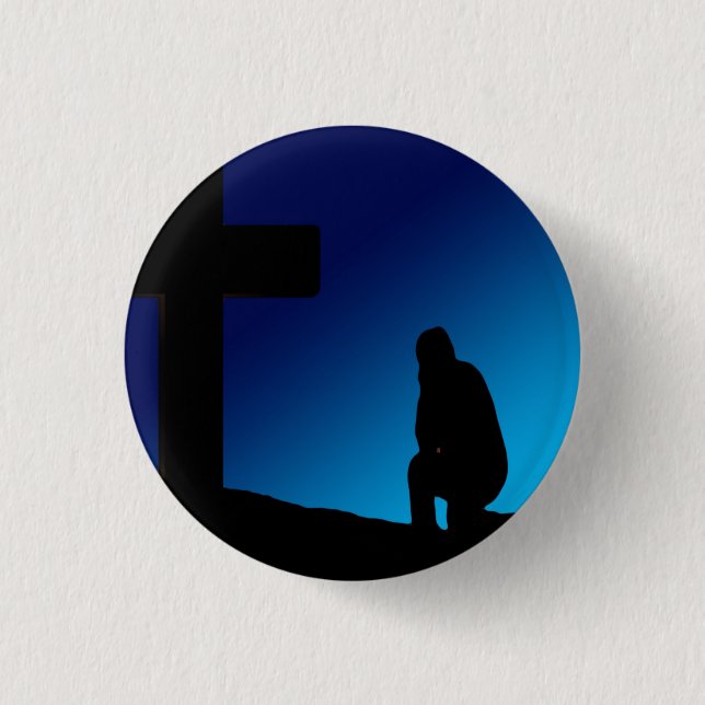 Cross Prayer Banner 1 Inch Round Button (Front)