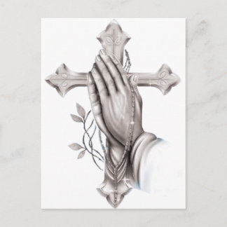 Cross Praying Postcard