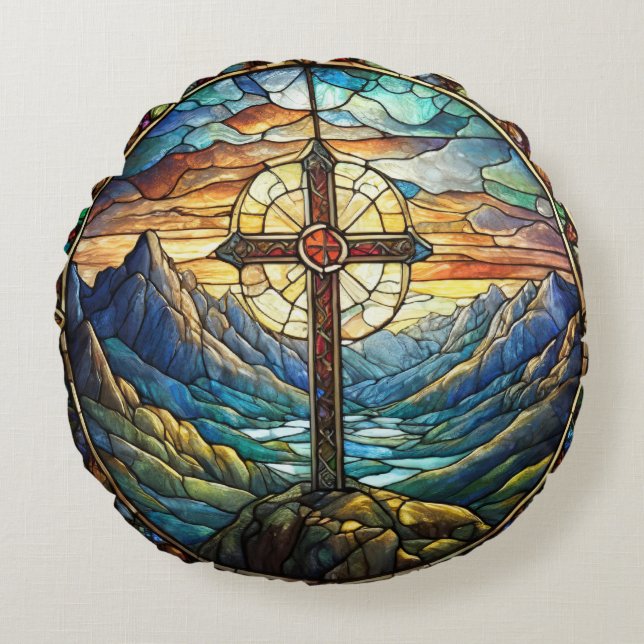 Cross Round Pillow (Front)