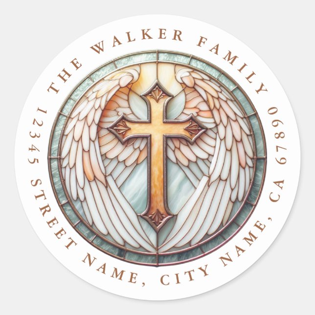 Cross Round Stickers (Devant)