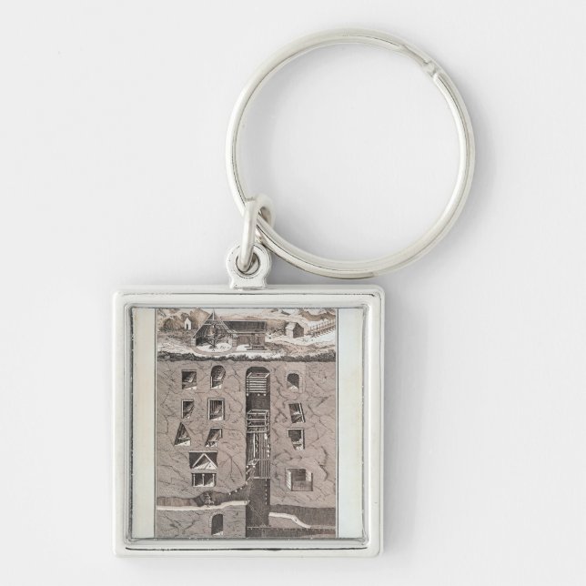 Cross-section of a mine keychain (Front)