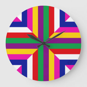 Cross-section of a Star - Purple/Green - Balanced Large Clock