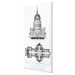 Cross section of St. Paul's Cathedral Stretched Canvas Print