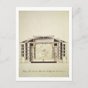 Cross section view of a theatre on the Grand Canal Postcard